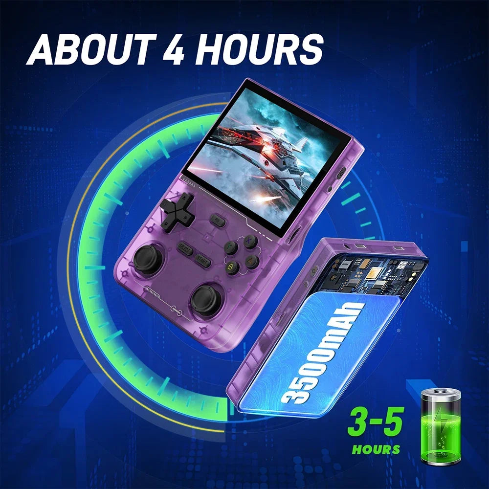 Retro Handheld K36 Videospielkonsole Linux-System 3,5 Zoll IPS-Bildschirm Tragbarer Pocket-Videoplayer 128 GB 22000+ Spiele Junge Geschenk