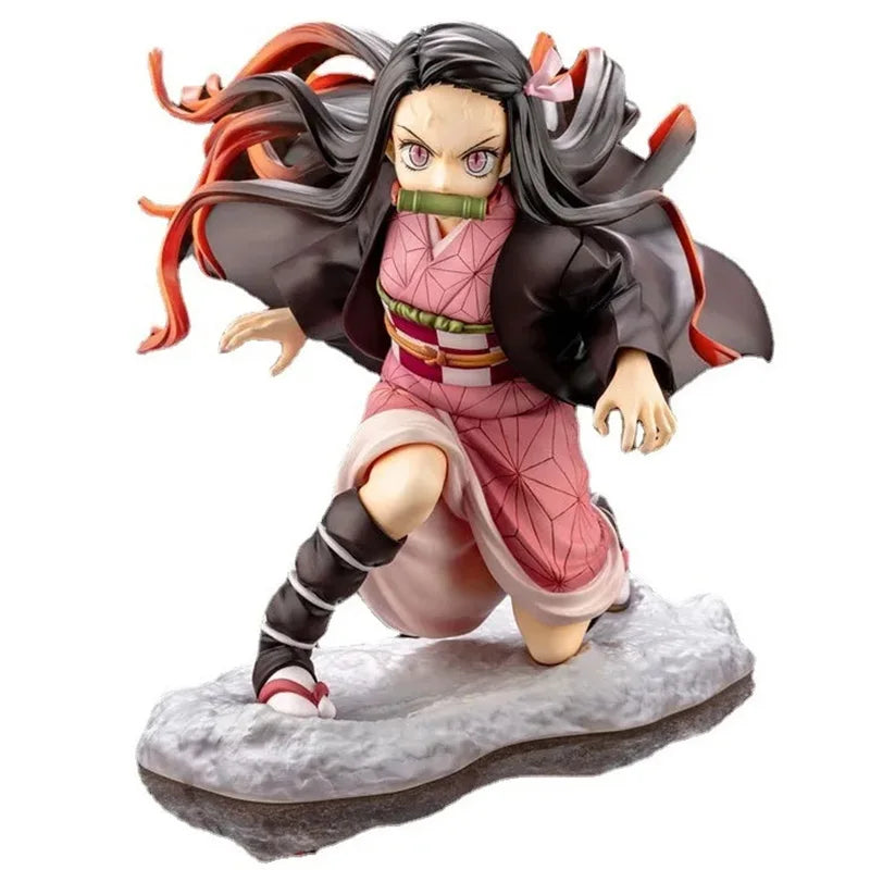 Kamado Nezuko Figurines Demon Slayer PVC Ornaments Anime Kimetsu no Yaiba Model Kits Toys Miniatures Garage Kits Action Figure