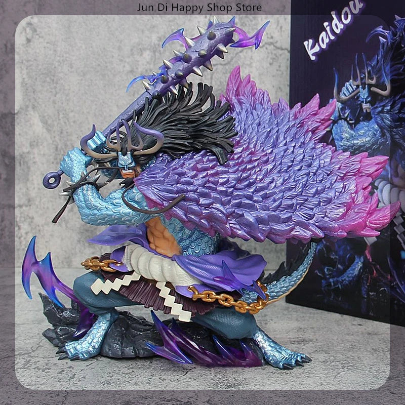 30cm One Piece Kaido Four Emperor Beasts Pirates Anime Figure Model Statue Boys Collection Desktop Decoration Ornament Toys Gift