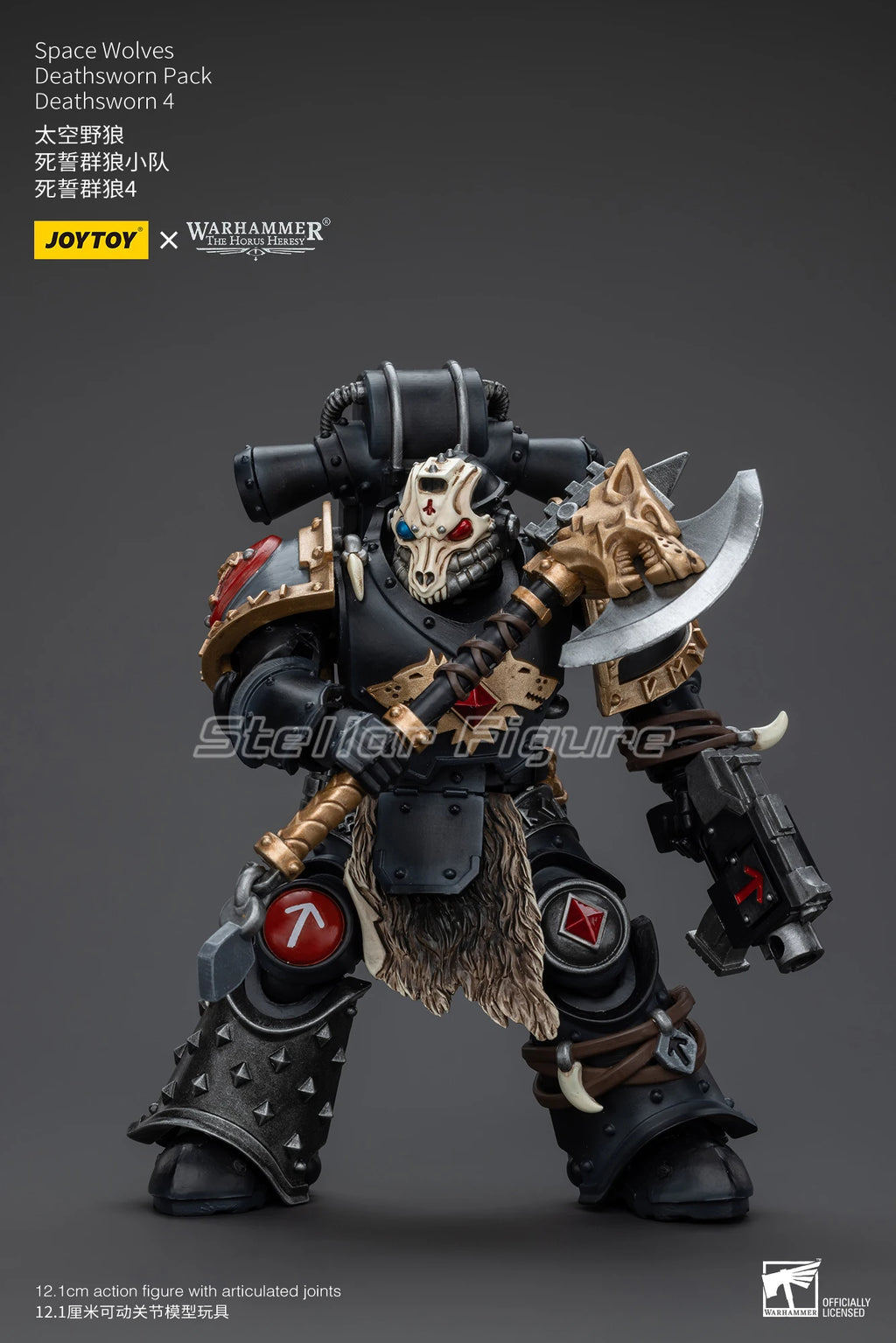 【SF】JOYTOYS Warhammer 40K 1/18 Action Figure Space Wolves Deathsworn Pack Deathsworn 4 Anime Model Toys Gifts
