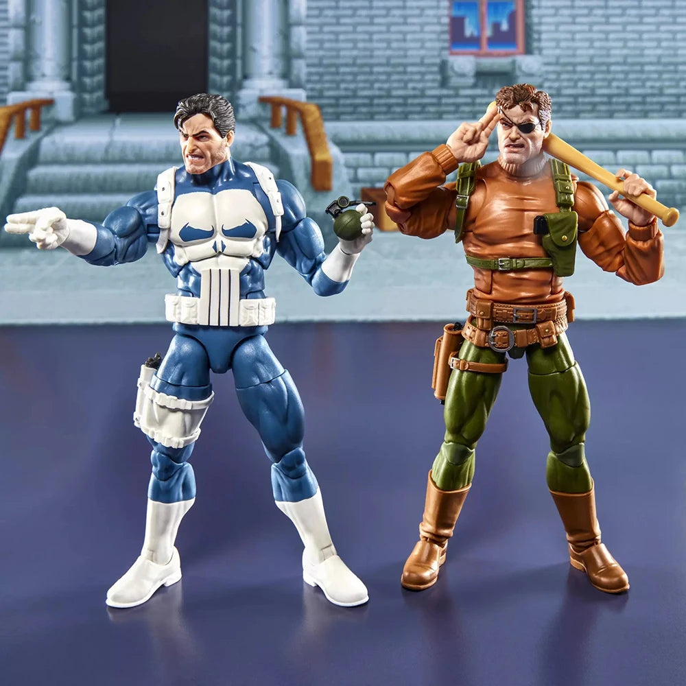 In-Stock Hasbro Marvel Legends Series Gamerverse Punisher and Nick Fury 2-Pack-Set 15cm Anime Action Figure Model Ornament Toys