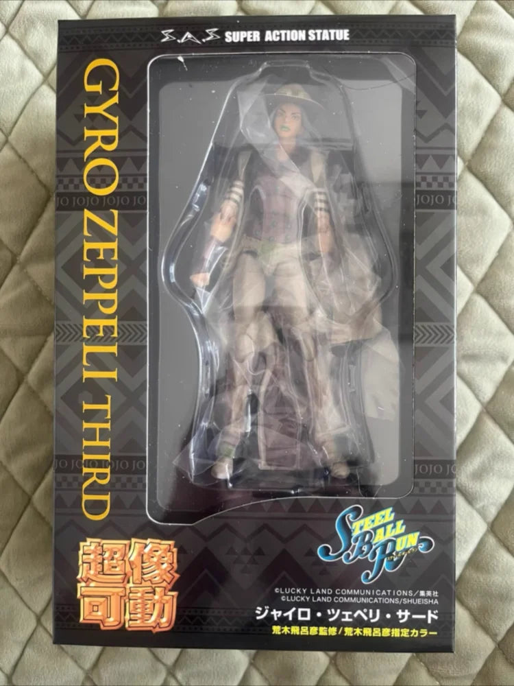Genuine Gk 15cm Jojo'S Bizarre Adventure 7 Steel Ball Run Anime Figure Julius Caesar Zeppeli Sbr Gyro Creative Statue Boy Gift
