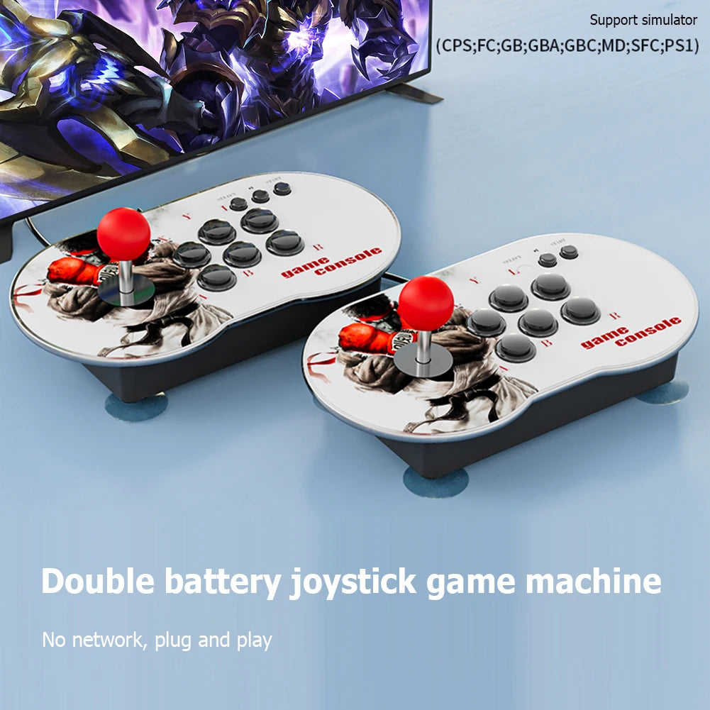 MT6 4K HD Video Arcade Spielkonsole 3D Dual Controller Joystick 10000+ Spiele