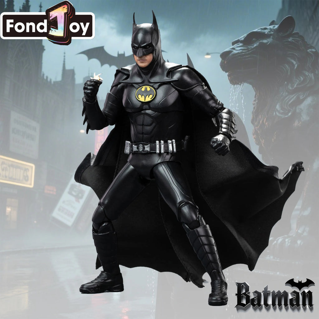 FondJoy Batman Keaton Edition Action Figure DC Anime Figurine Movable Model Toy Boys's Gifts Batman Collection