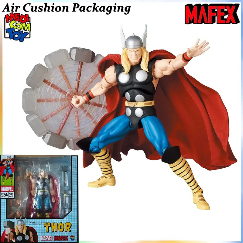 MEDICOM TOY Genuine MAFEX Series Laser Eye  Deadpool Thor Spider Man Gulixilu Science Fiction Comics Action Figures Model Toys