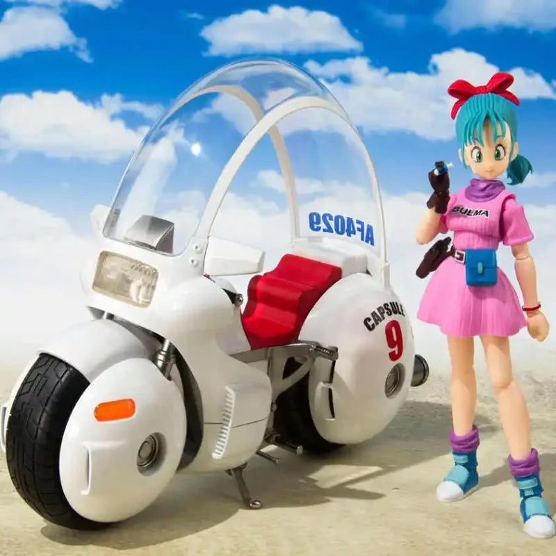 【IN STOCK 】Bandai SHF Bulma Adventure Begins Dragon Ball Action Figure In Stock Motorcycle Model Toy gift collection