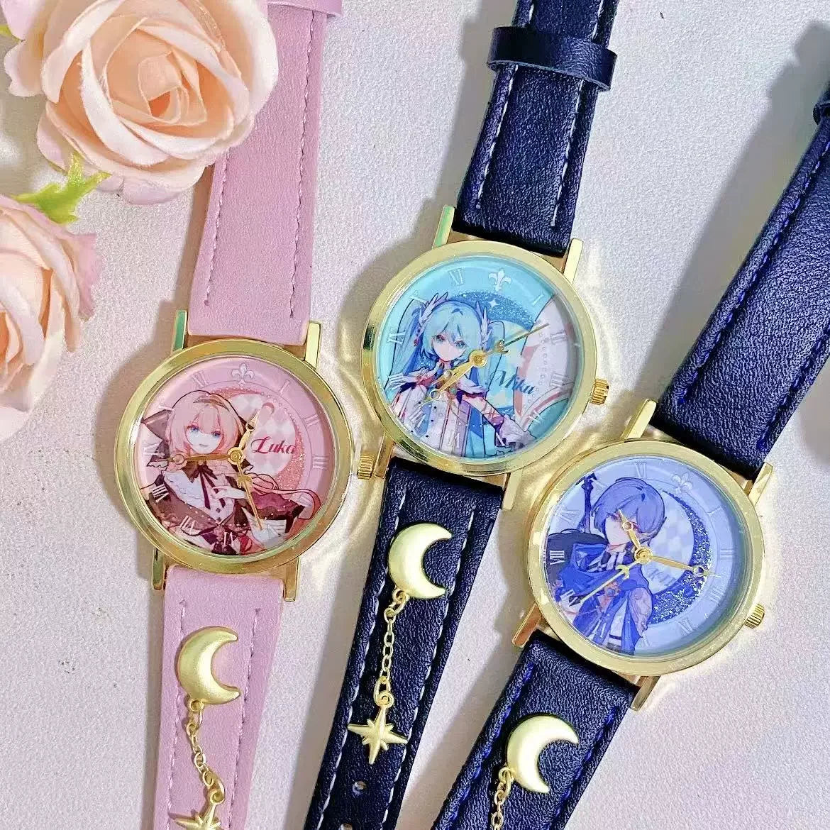 Authentic Hatsune Miku Anime Star Moon Knight Serie Watch Blind Box Gift For Birthday Surprised  Kawaii Timepiece Collection