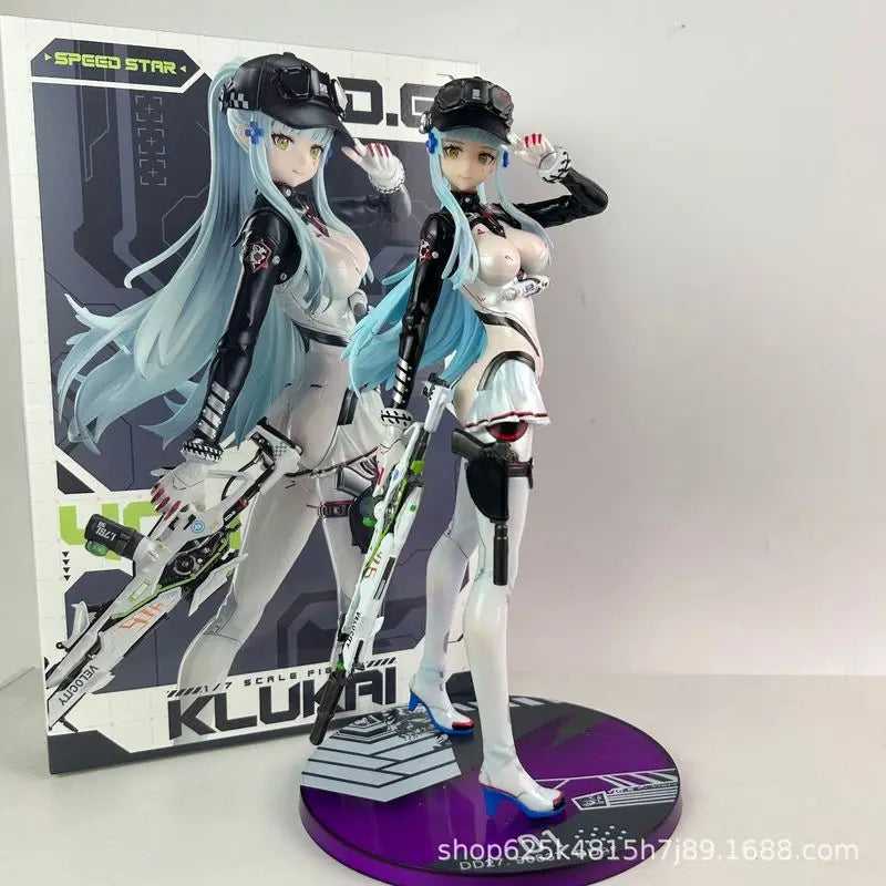 New Keloke Speed Star Girls Frontline Hk416 Mecha Girl Anime Figure Fully Painted Pvc Statue Desktop Ornament For Anime Fans