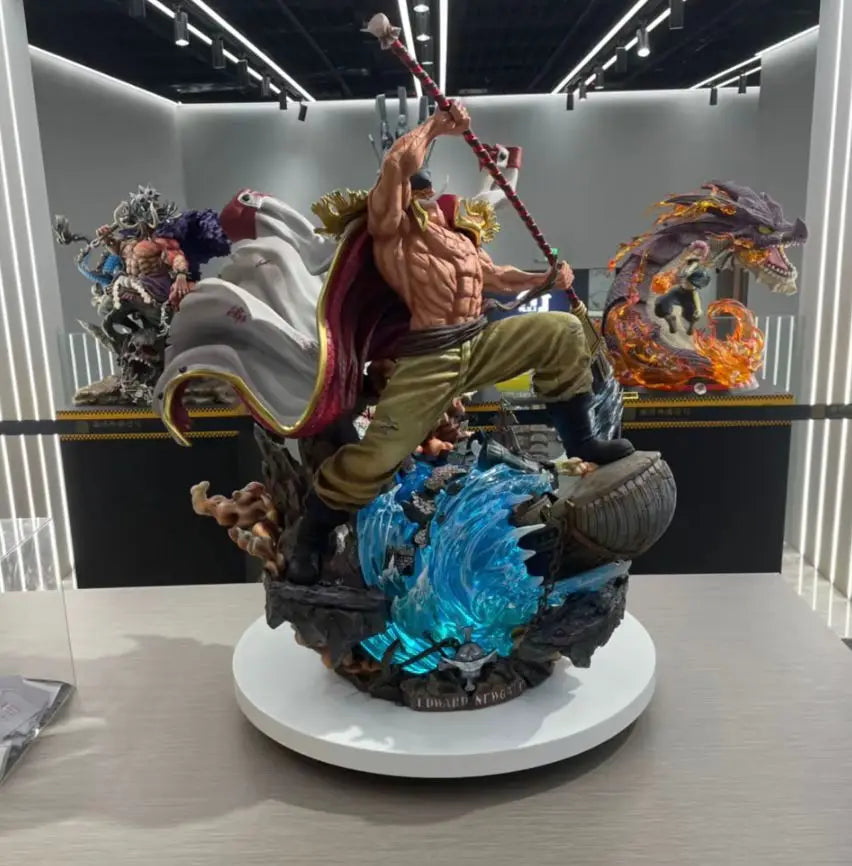 One Piece 41cm Anime Figure Edward Newgate Pvc Decisive Battle on Top Collection Desktop Ornament Decoration Children Gift Toys