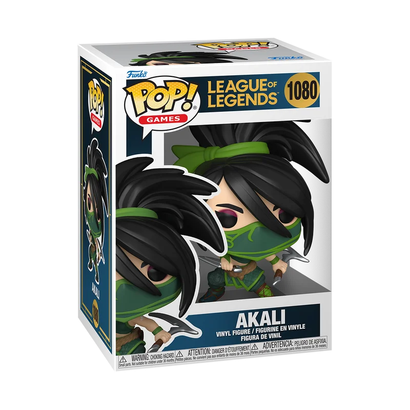 Funko POP Official Licensed League of Legends LOL Akali Jhin Yone Action Figure Collection Set of 3 Gift Model Toys for Fans