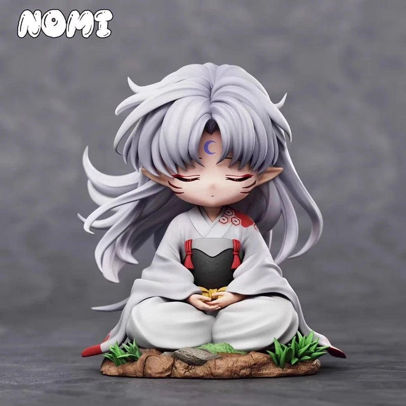 New Anime Inuyasha Figure Sesshomaru Q Version Anime Peripheral Desktop Decoration Ornament Collectibles Souvenirs Gifts