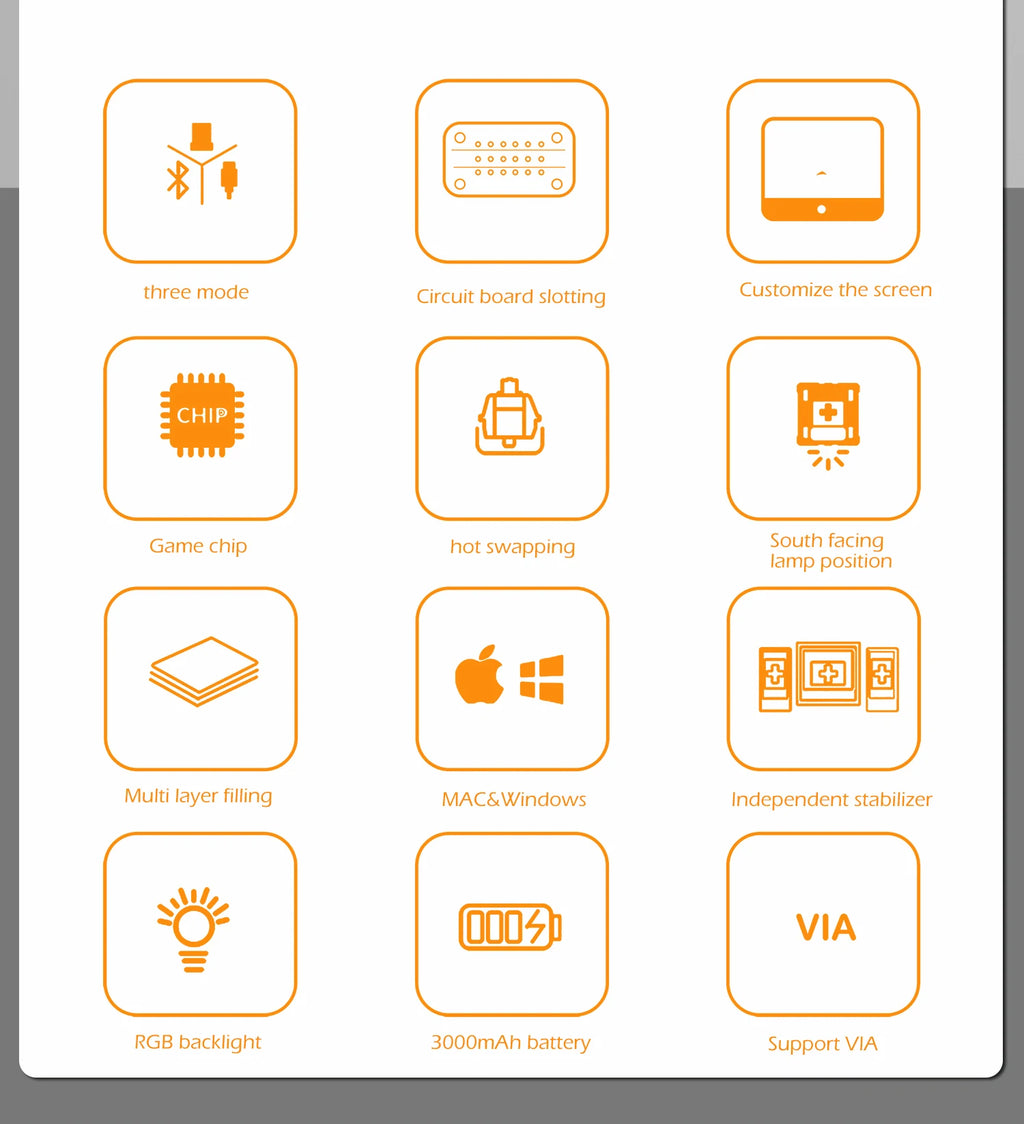GMK87 Wireless Hot-Swappable Mechanical Keyboard Bluetooth/2.4g With Display Screen and Volume Rotary Button for Games and Work