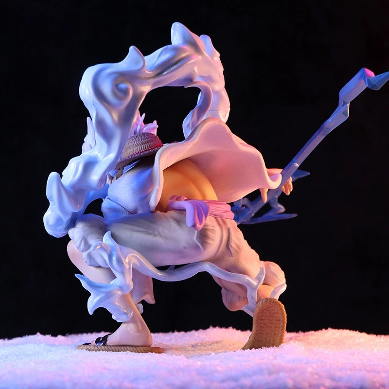 19см Аниме Луфи One Piece Фигурка Ника Луфи Gear 5th Екшън Фигурка Gear 5 Бог на Слънцето PVC Фигурка Gk Статуя Модел Декорация Играчки