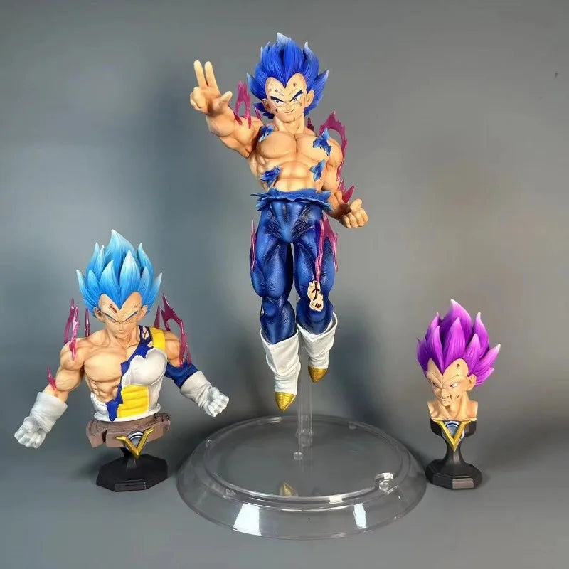 35CM Dragon Ball Figure Son Goku Kakarotto Bejita Yonsei Three Heads Anime Figures PVC Statue Model Action Figurine Gift Toy