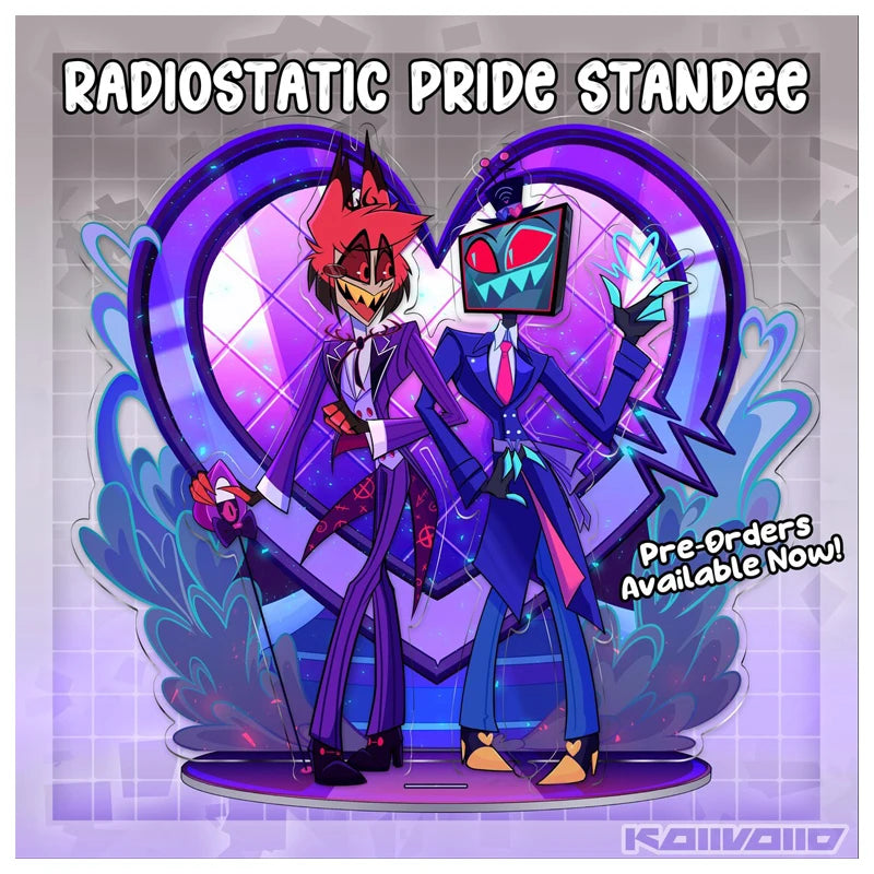 15Cm Creative Desktop Decorations Acrylic Standees for Hazbin Hotel Character Standing Plates Niffty Vaggie Charlie Husk Alastor