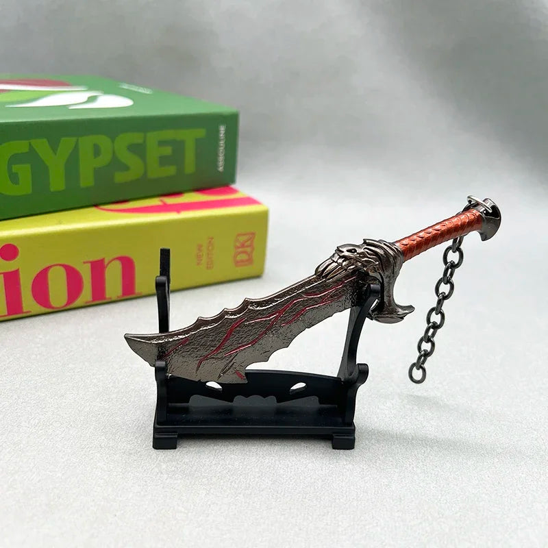 13 см реплика на играта God of War, остриета на хаоса, метално оръжие, модел на Кратос, екшън фигурка, аксесоар, колекционерска декорация, подаръчни играчки