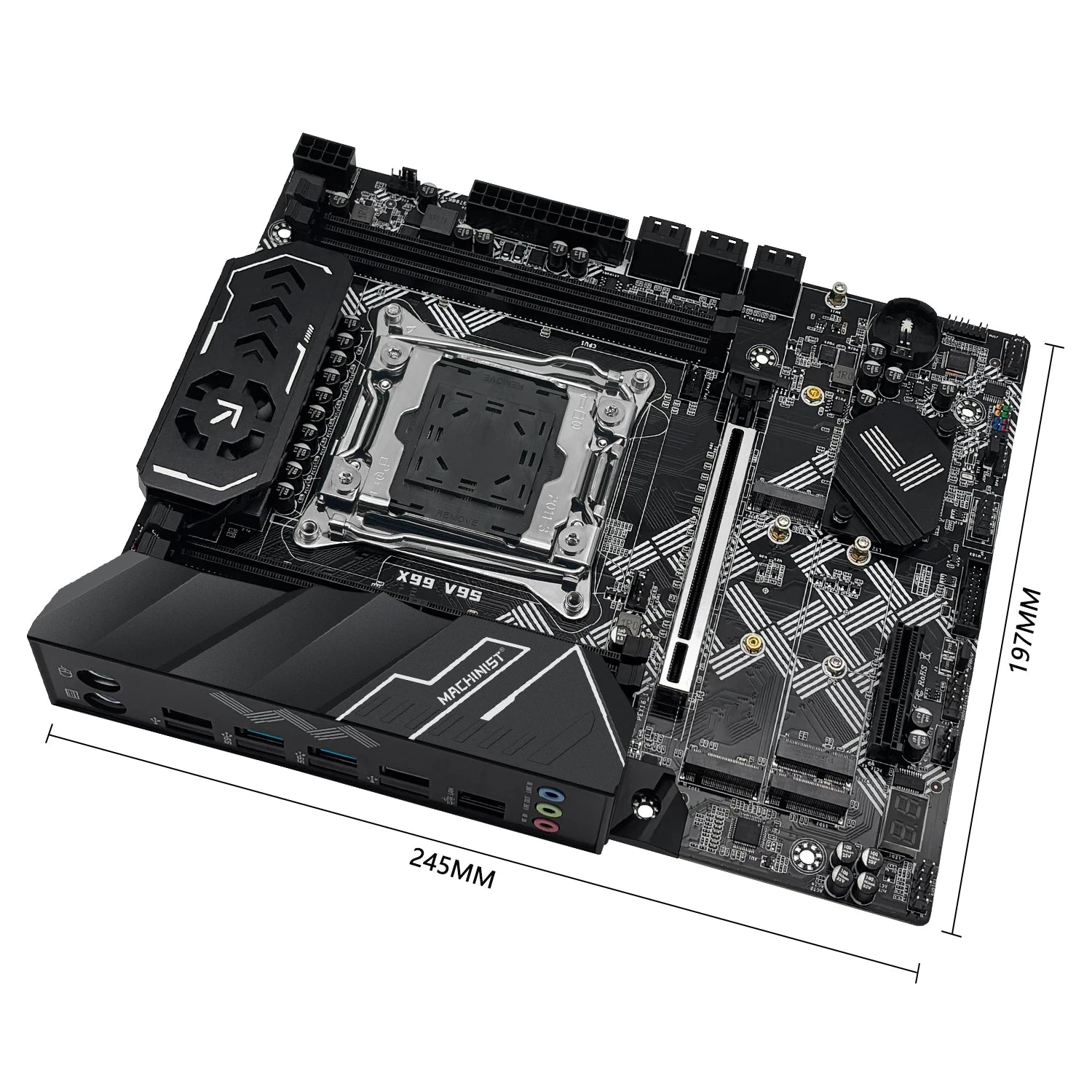 MACHINIST X99 V9S Motherboard Support TPM2.0 LGA 2011-3 Xeon E5 cpu DDR4 RAM C612 chip with 3*NVME M.2 slot SATA3.0 USB3.0