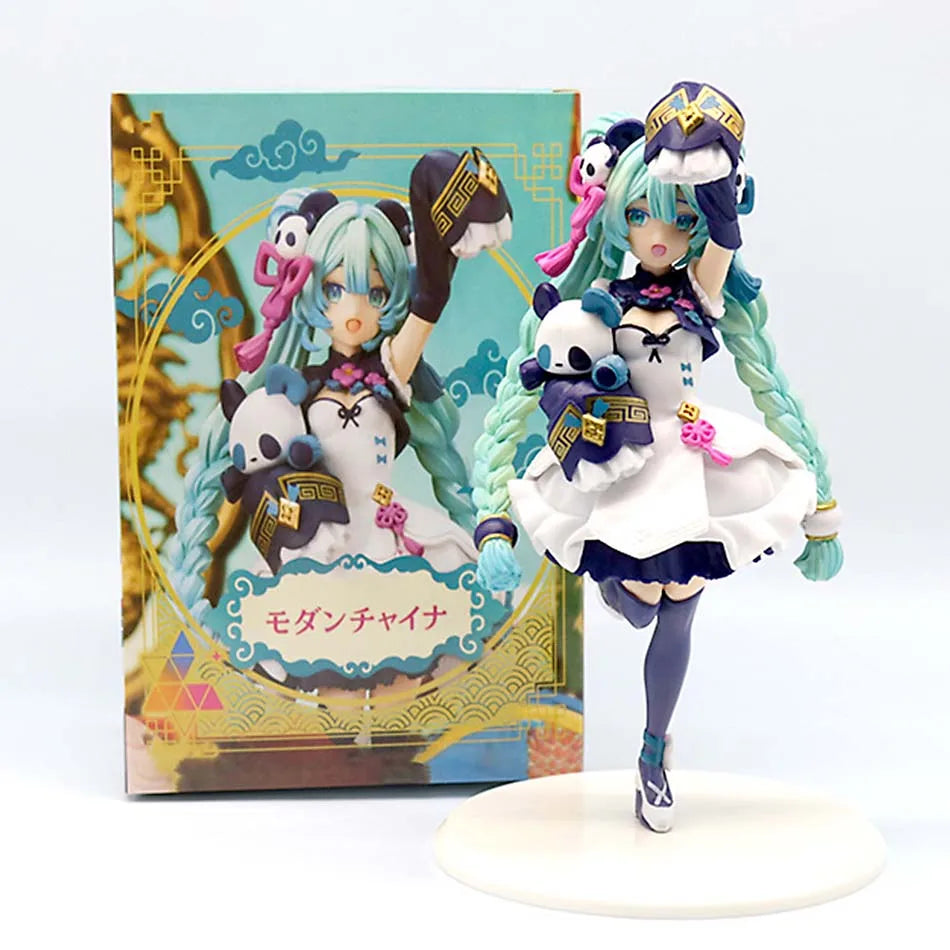 15CM Anime Hatsune Miku X Cinnamoroll Figure Anime Peripheral Collectible Models Decorative Decorations Children Kawaii Gift