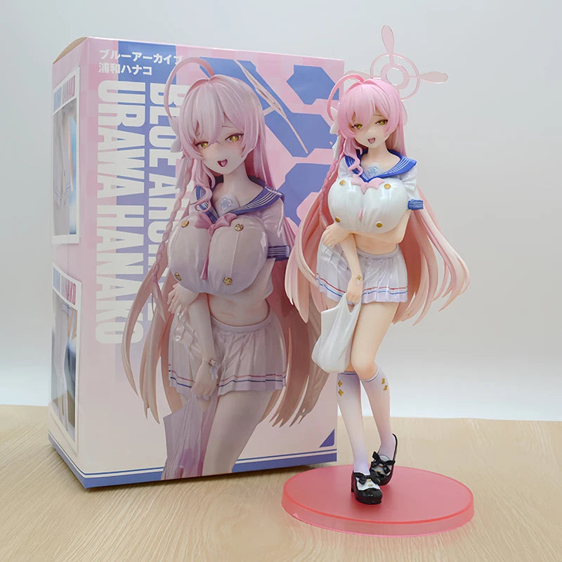 28cm Blue Archive Iochi Mari Anime Figure Yozakura Kirara/Sunaookami Shiroko/Urawa Hanako Action Figure Collectible Model Toys