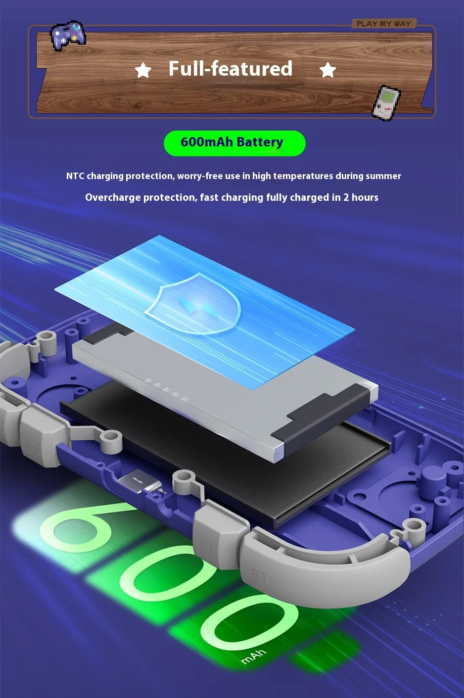 IINE Retro Card Game Controller Portable Switch2 mini handle Hall Joysticks 1000Hz Recessed Joystick Designed Customizable Gifts