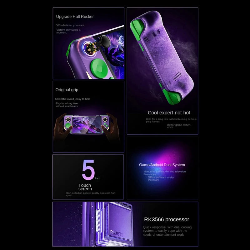 Handheld Game Console 64G+15000 Game 5 Inch Portable Video Game Console Support Connect TV Arcade Game Console