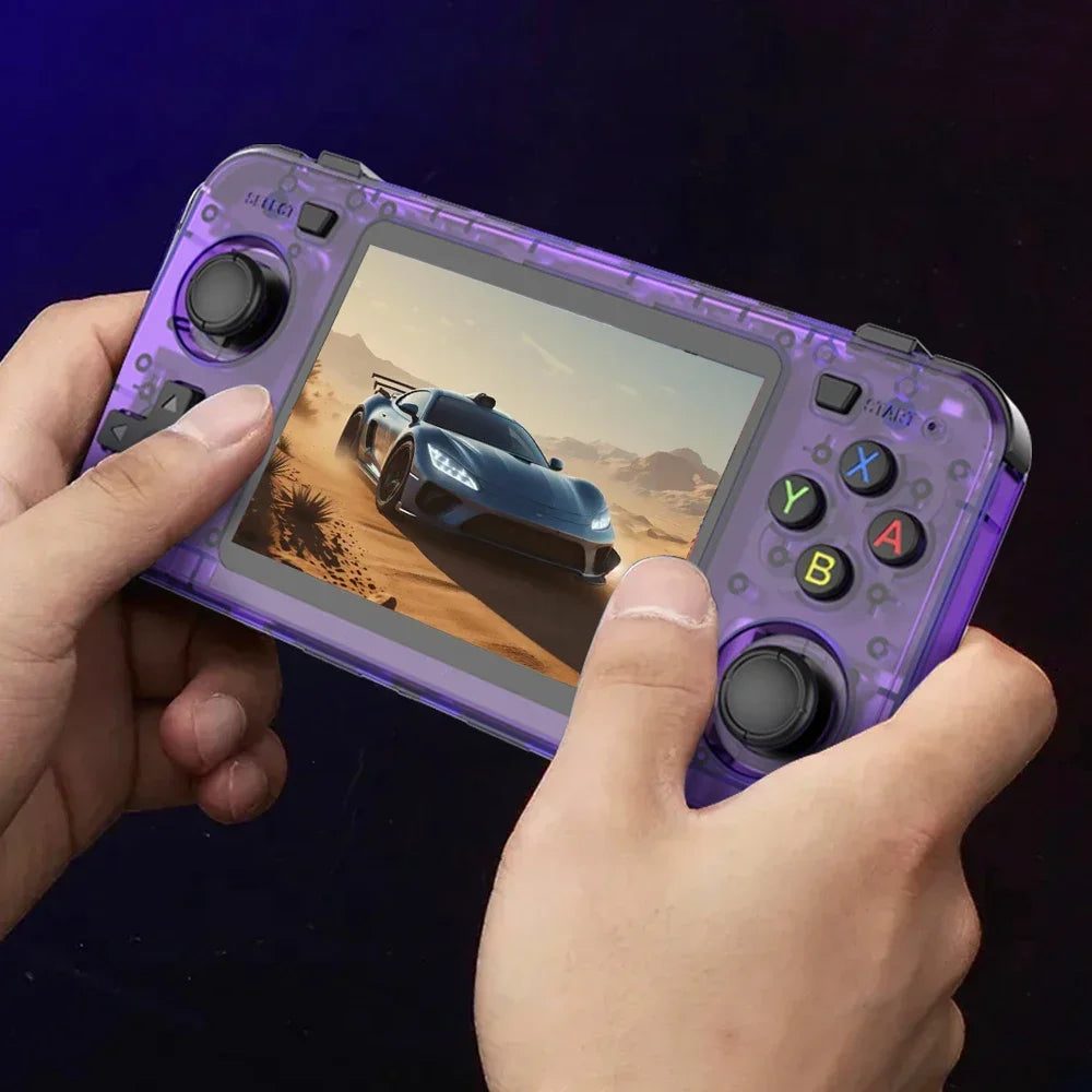 New R36H Handheld Game Console 3.5-inch IPS Screen Linux RK3326 Retro Video Games Player 3000 mAh 64G 10000+ Classic Game