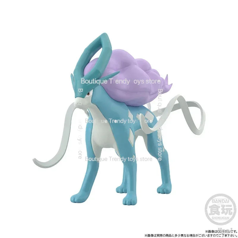 In Stock Bandai Original box SCALE WORLD POKEMON RAIKOU ENTEI SUICUNE Anime figure model kit finished toy gift for kids