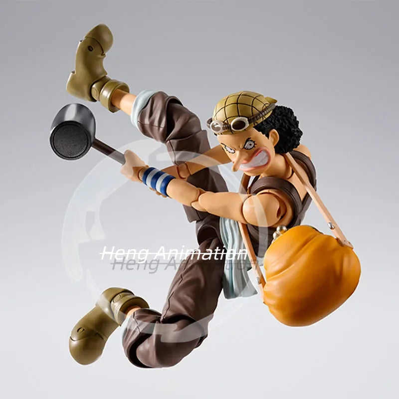 In Stock BANDAI Original Box S.H.Figuarts USOPP LUFFY Dracule Mihawk SHF Action Figure Model Toy Gift for Kid Foam Box Packaging