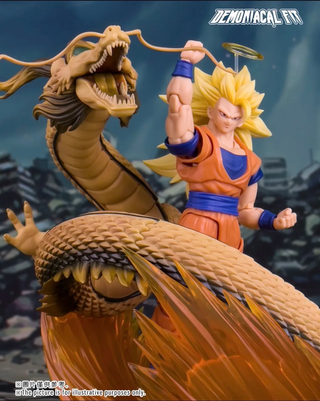 HOT Demoniacal Fit SSJ3 Goku Figure Dragon Ball Z SHF Super Saiyan Goku Figurine Dragon Blaster Action Figures Model Toys Gifts