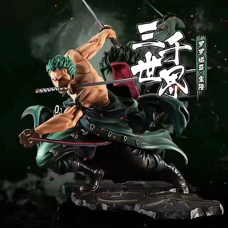 One Piece Roronoa Zoro 10 cm Anime-Actionfigur – Dreiklingen-Sa-Maximum-Manga-Statuemodell für Sammler und Kinder