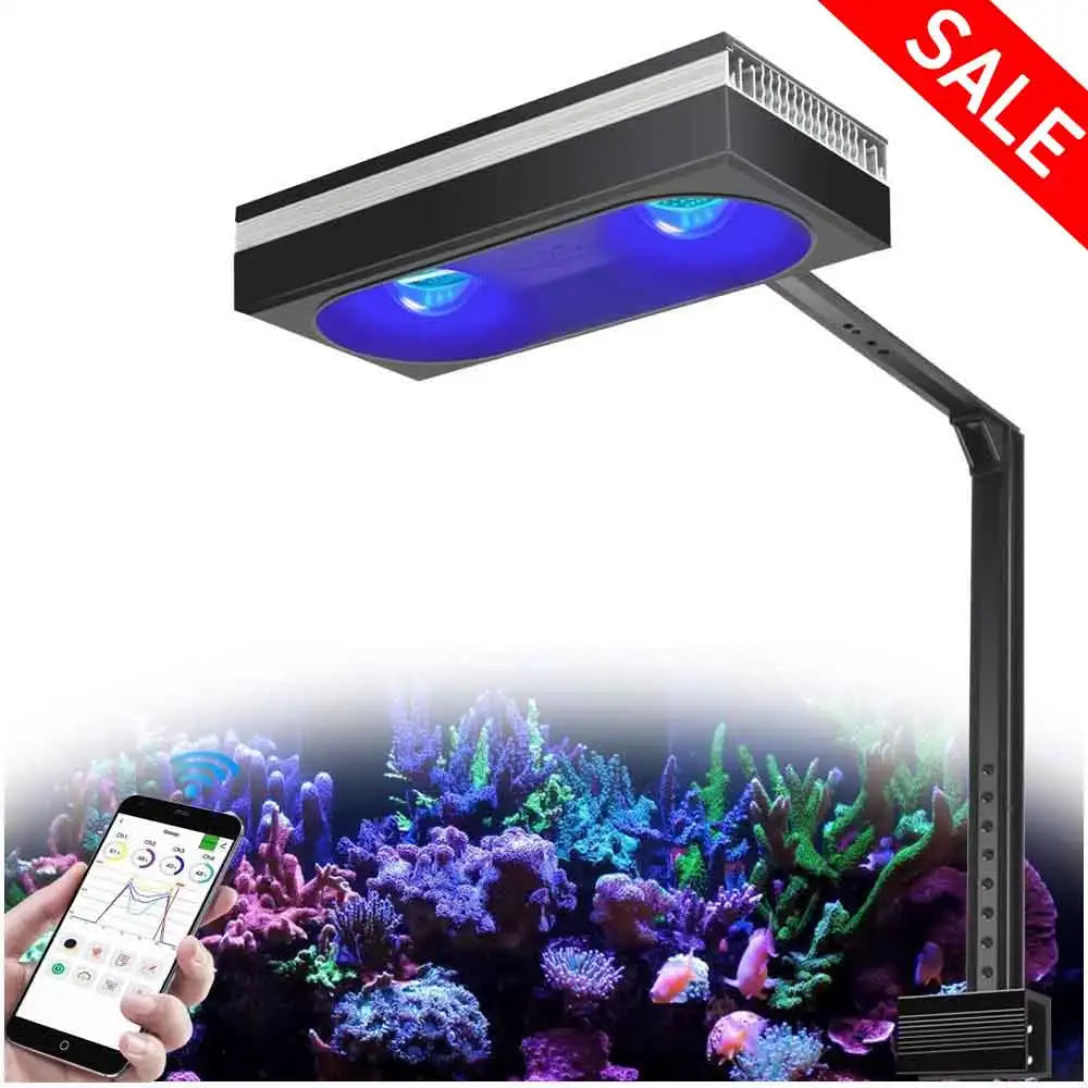 PopBloom RL90/RL180 WiFi Aquarium Light, Lamp for Marine Aquarium, Full Spectrum Aquarium LED Light for Reef Coral SPS/LPS Tank