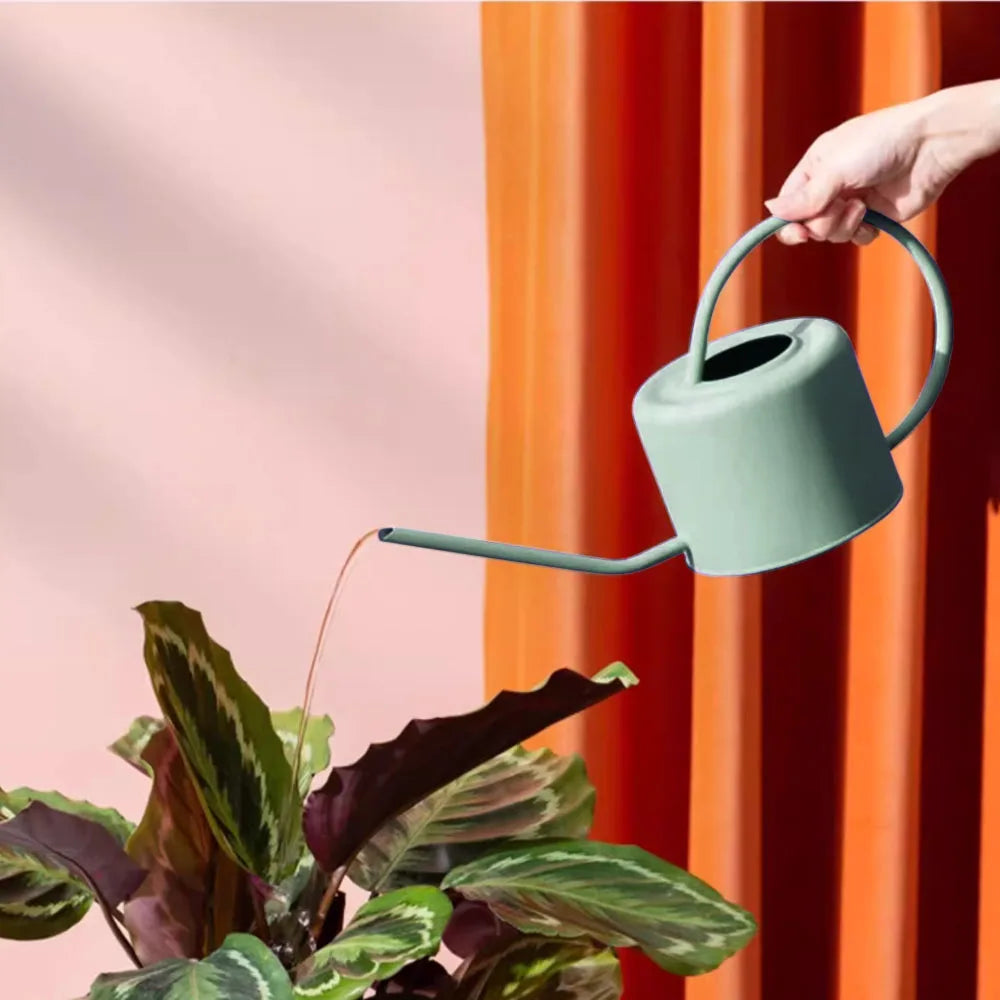 Long Spout  Leakproof Watering Can Stainless Steel Large Capacity Watering Pot 1.3L Comfortable Long Spout Watering Can Set