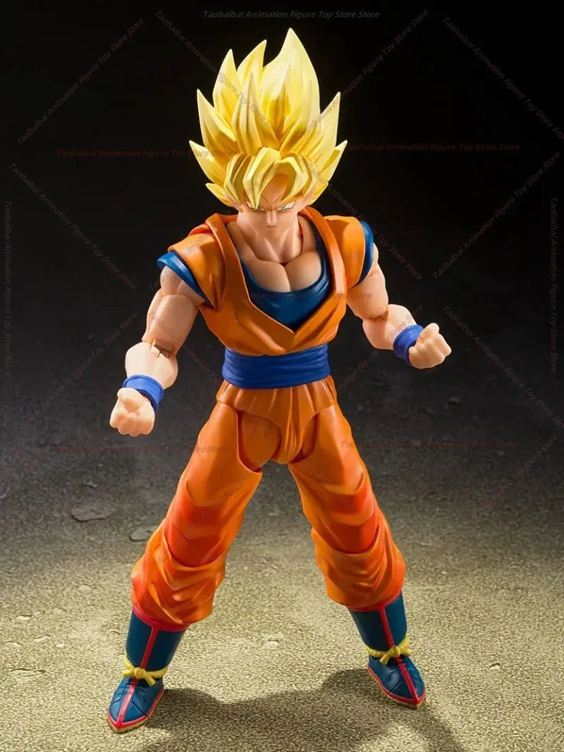 Original Bandai Dragon Ball Z S.H. Figuarts Super Saiyan Son Goku 3.0 The Games Begin Anime Action Figure Model Toys Gifts