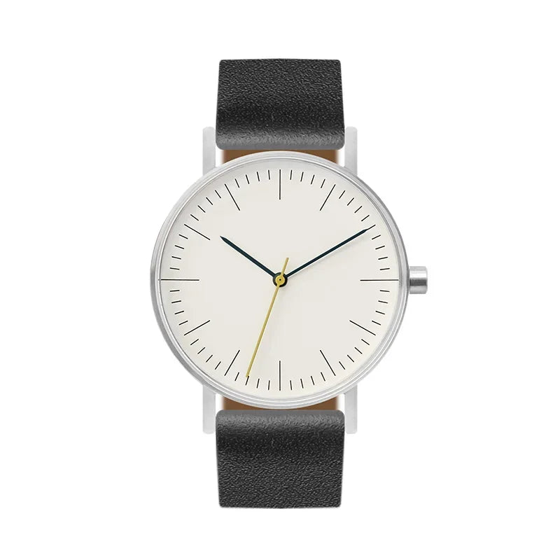 Design Sense Watch B001 Einfaches Retro-Design Stummschaltung Herren- und Damenuhr aus wasserdichtem Edelstahl