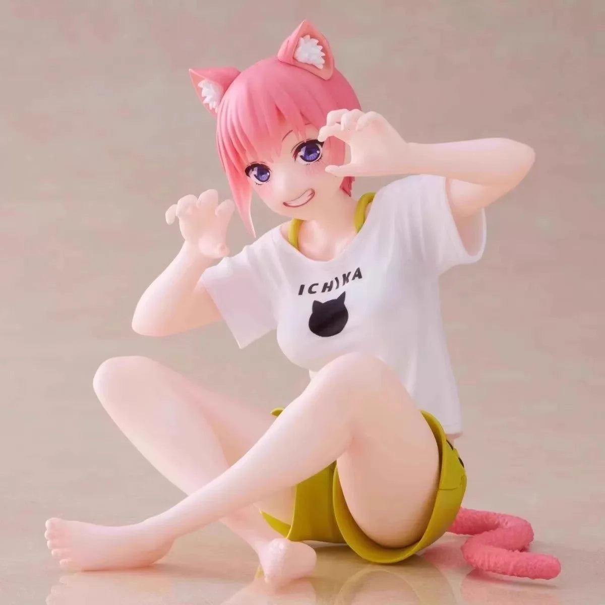 12cm Anime Nakano Nino Figurine The Quintessential Quintuplets Doll Cat Nakano Miku Figure Model PVC In Stock Desktop Cute Toys