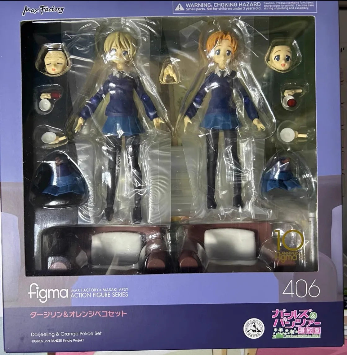 In Stock Original Max Factory Figma#406 Girls Und Panzer Der Film Darjeeling Anime Figures Action Figures Toys Gifts Ornaments