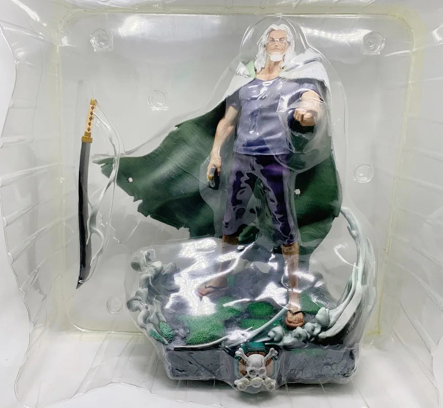 One Piece Dark King Silvers Rayleigh Gk Figure Standing Pose Sword Wielding Boxed Anime Statue Collectible Model For Anime Fans