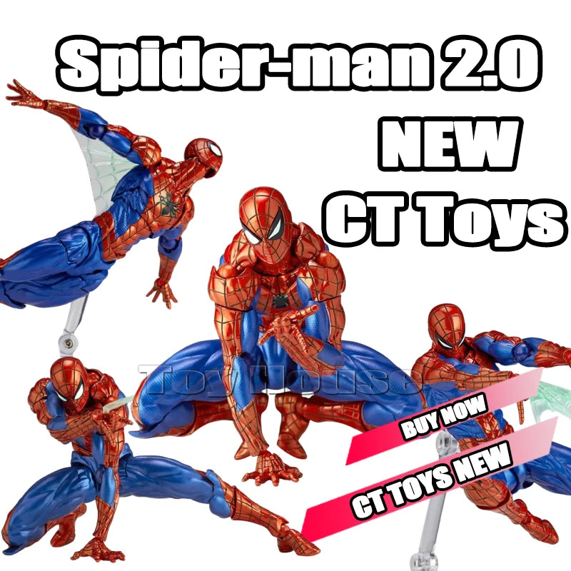 New Ct Toys Spiderman Figure Amazing Yamaguchi Spider-Man 2.0 Agent Anti Venom Mafex Shf Anime Action Figure Figurine Gifts Toys