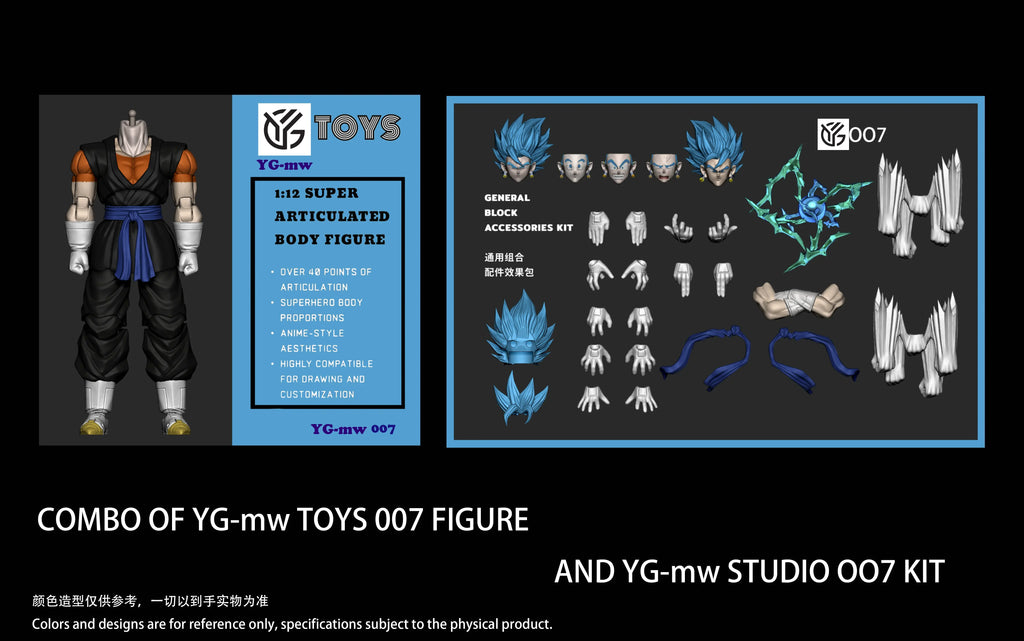 YGmw Toys Longying Vegito Dragon Ball OC007/OC008 SHF 1/12 Scale Action Figure Anime Models Toy Doll Gift Collectible