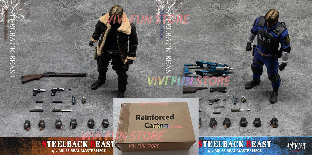 In Stock Originate Patriot Studio Leon STEELBACK BEAST 1/12 MILES REAL MASTERPIECE Movable Model Biohazard Game Toys