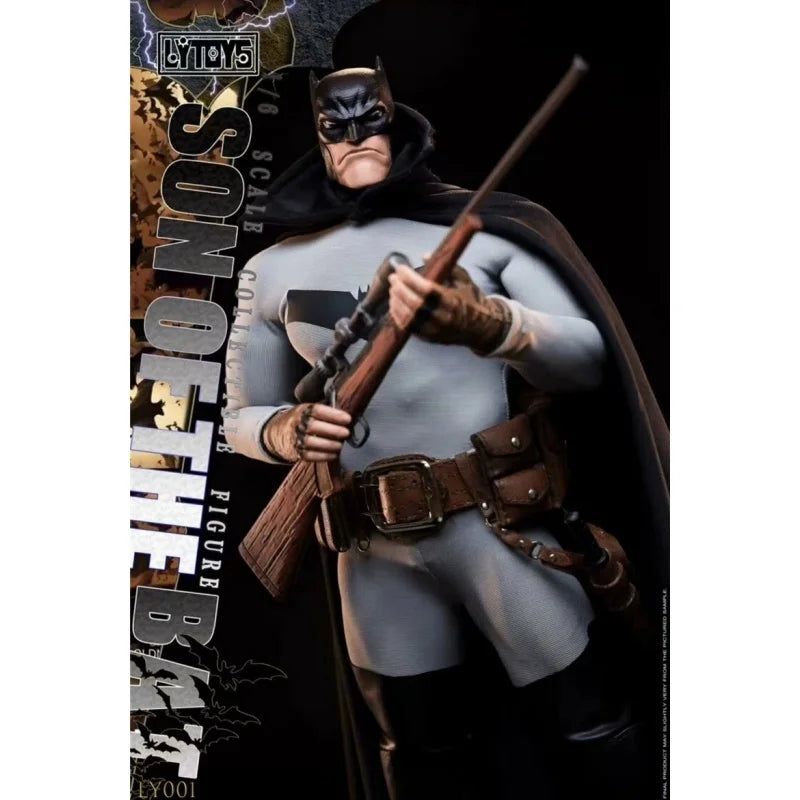 LYTOYS Batman Bat Son Action Figure LY001 Original Cloth Gown Collectible Superhero High Detail Sculpt Movable Joints Toy Gift