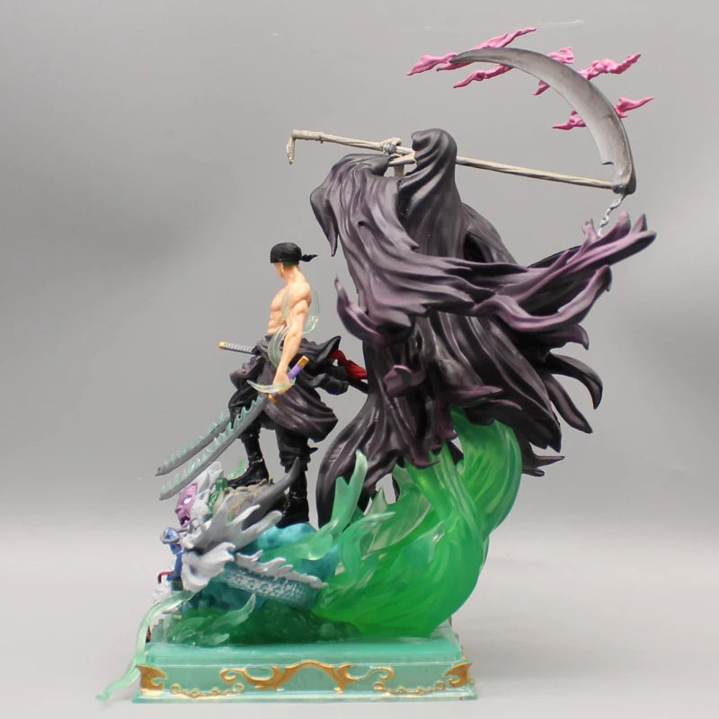 One Piece Anime Figure Zoro Figures Pvc Figurine 23.5cm Statue 2 Head Collection Desktop Ornament Model Kids Toy Christmas Gift