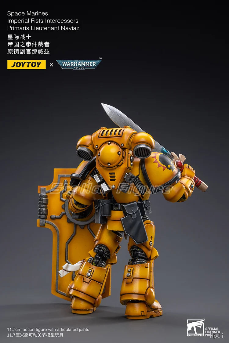 【SF】JOYTOY 1/18 Action Figure  Space Marines Imperial Fists Intercessors Primaris Lieutenant Naviaz Model Toys Gifts