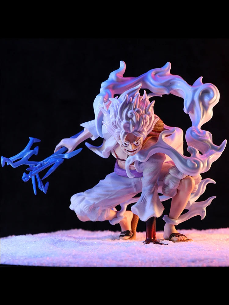 19см Аниме Луфи One Piece Фигурка Ника Луфи Gear 5th Екшън Фигурка Gear 5 Бог на Слънцето PVC Фигурка Gk Статуя Модел Декорация Играчки