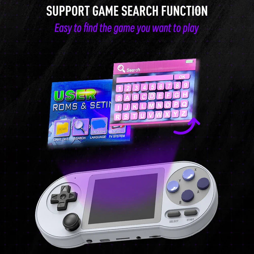SF2000 Retro Handheld Game Console 3 inch Portable Video Game Players with 6000+Games Classic Mini Video Games for Kids Gifts