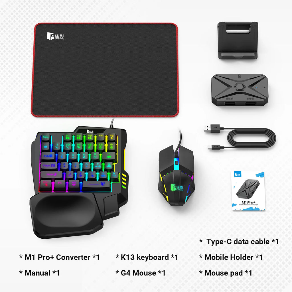 M1 Pro+ Keyboard & Mouse Mapper Converter Mobile Gaming Adapter for Esports Accessory for Android Phone/Tablet for PUBG