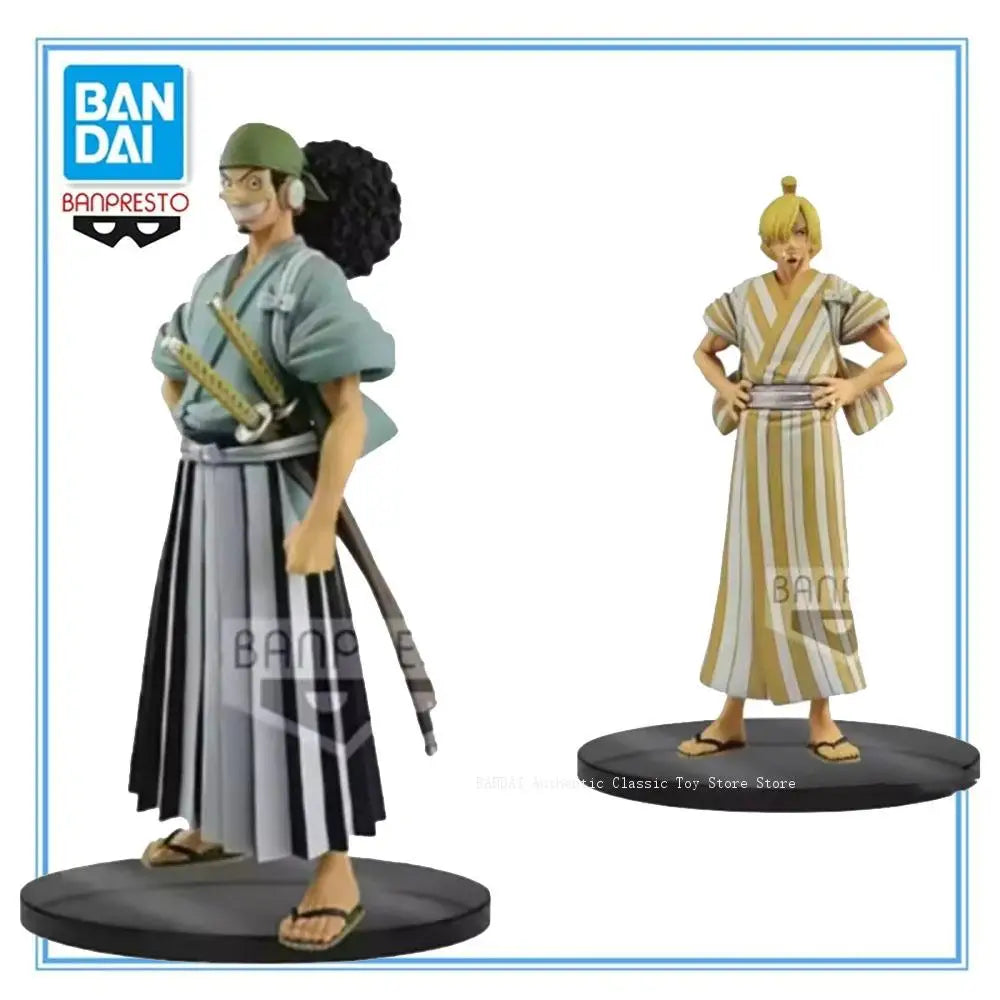 В наличност Оригинални Bandai Banpresto празнични подаръци 100% оригинални One Piece Usopp Sanji фигурка модел статуя орнаменти играчки аниме