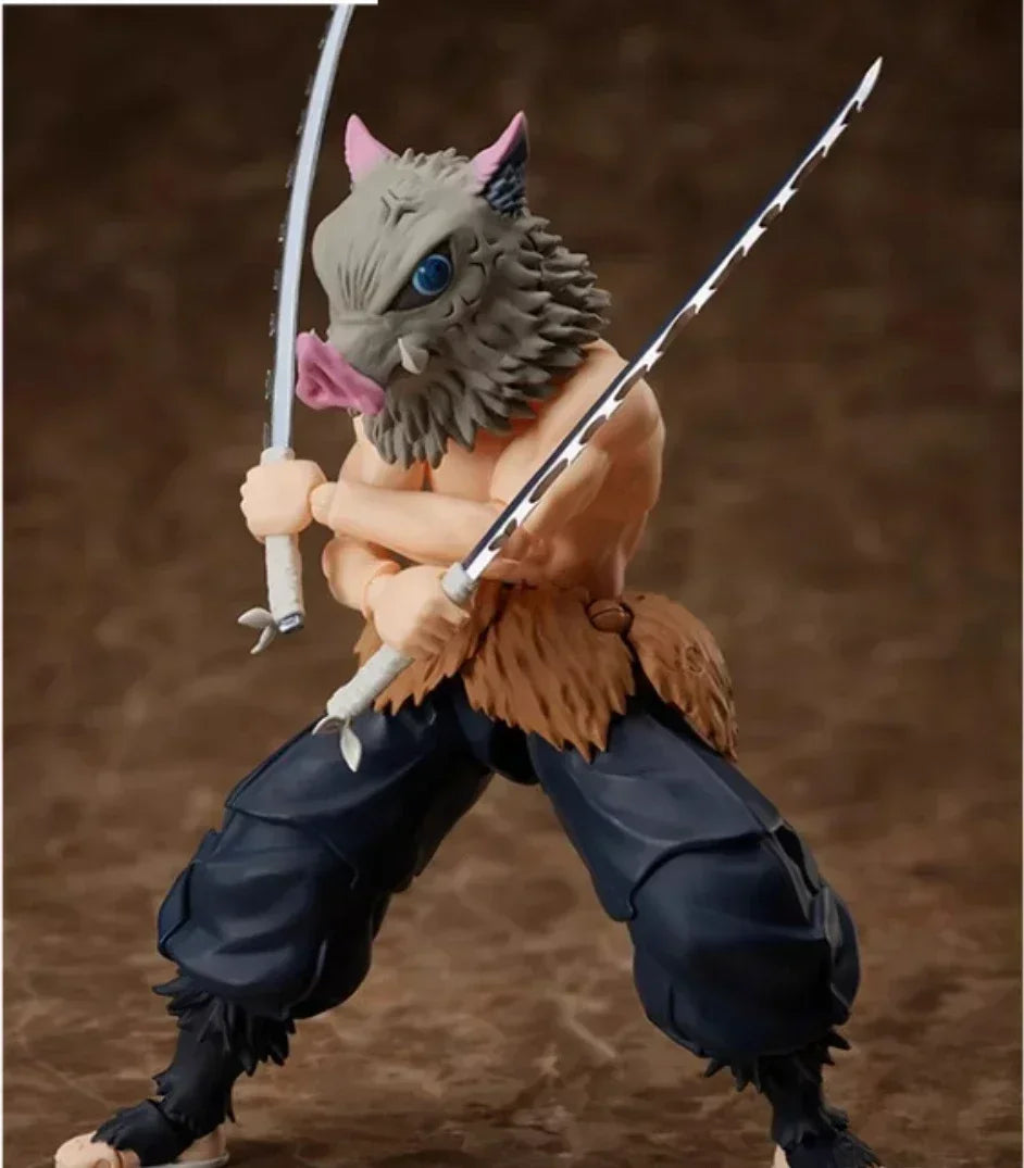 100% Original Aniplex BUZZmod Inosuke Hashibira Kimetsu No Yaiba Demon Slayer Action Figures Model Toy Brinquedos Figura