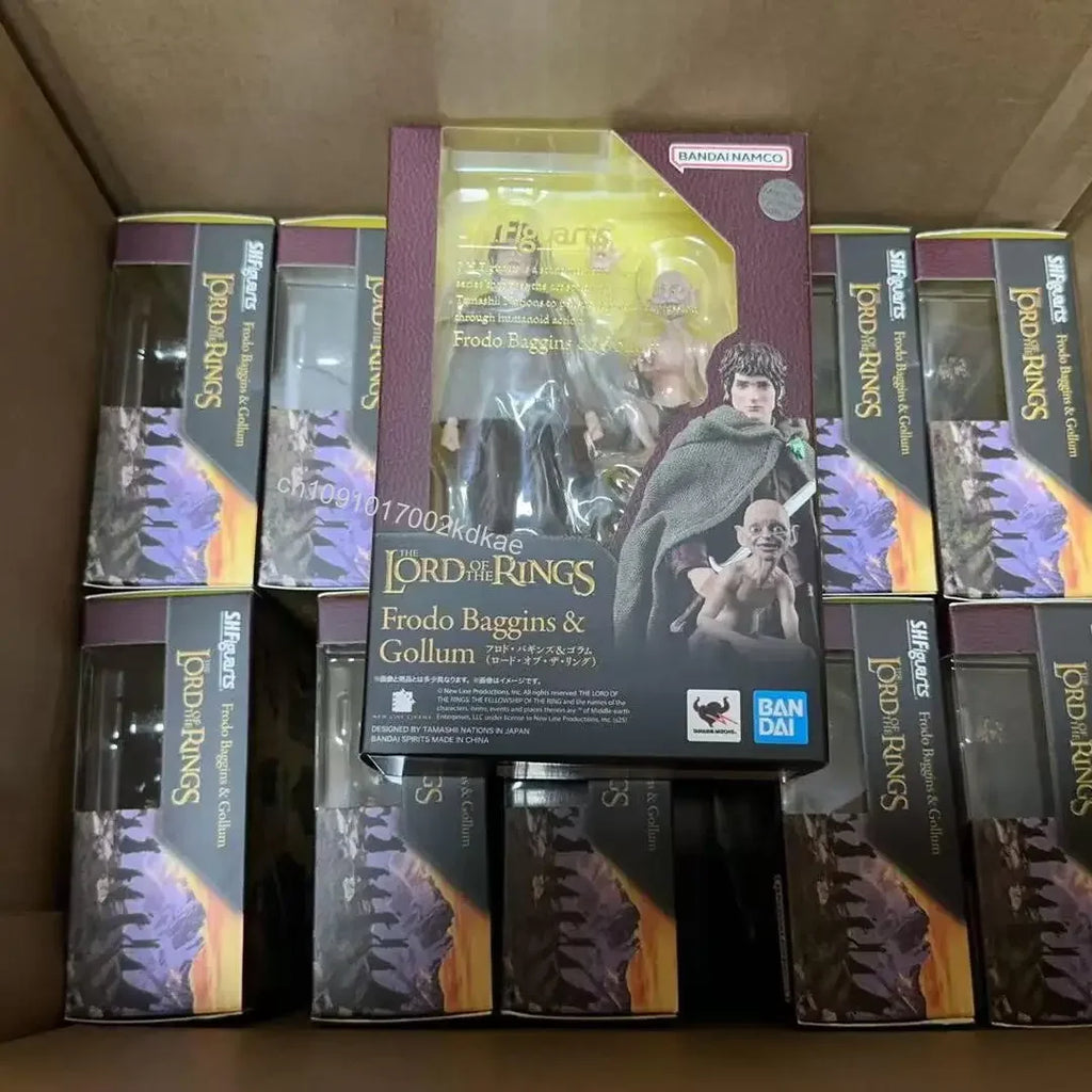 In Stock BANDAI S.H.F The Lord of the Rings Aragorn Frodo Baggins & Gollum Figure Finished Model kit Anime full Action Toy Gift
