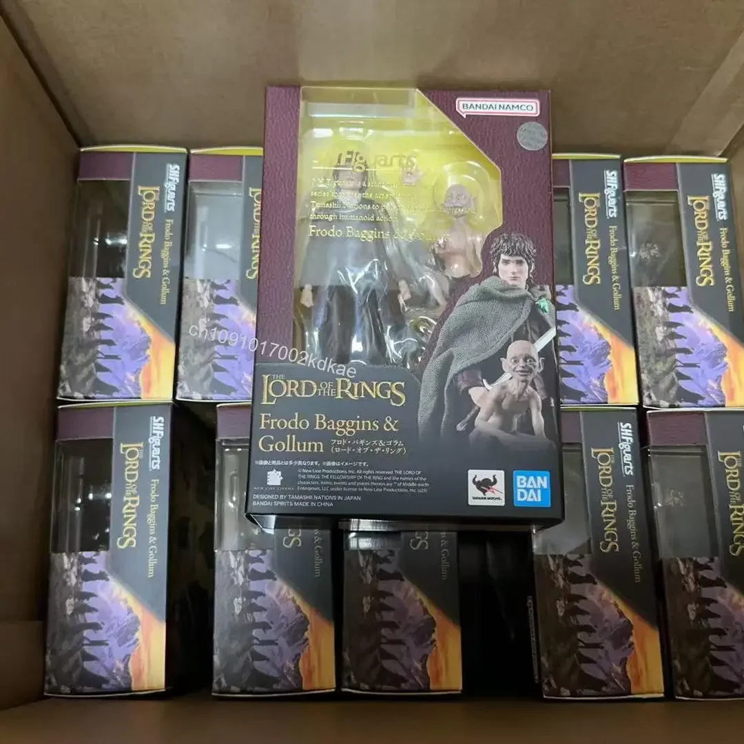 In Stock BANDAI S.H.F The Lord of the Rings Aragorn Frodo Baggins & Gollum Figure Finished Model kit Anime full Action Toy Gift